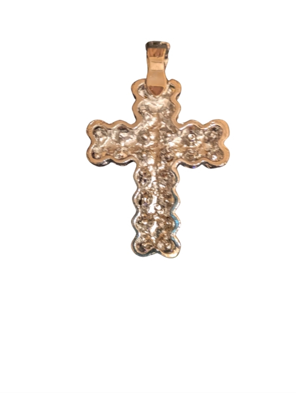 Large Emerald Green Rhinestone Cross Pendant NWT (Necklace Chain Not Included) - Picture 3 of 3